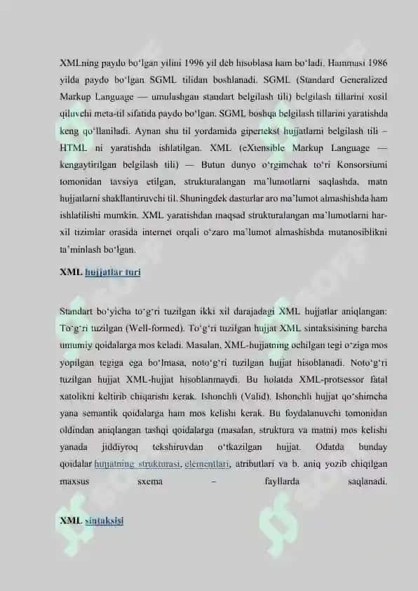 XML va ma'lumotlar bazasi 4