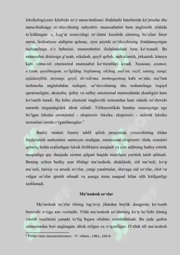 Badiiy matnning leksik-semantik xususiyatlari 4