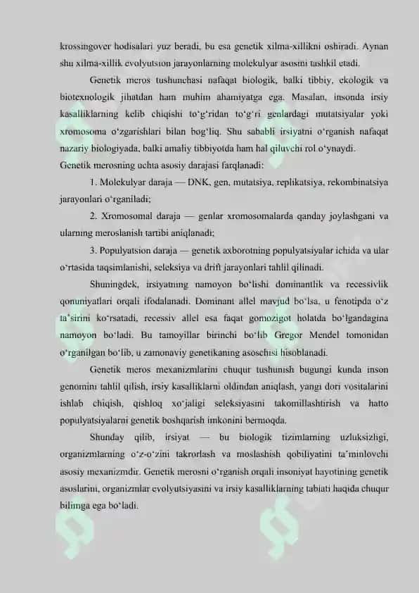 Irsiyatni o'rganish usullarini amaliyotda qo'llash 8