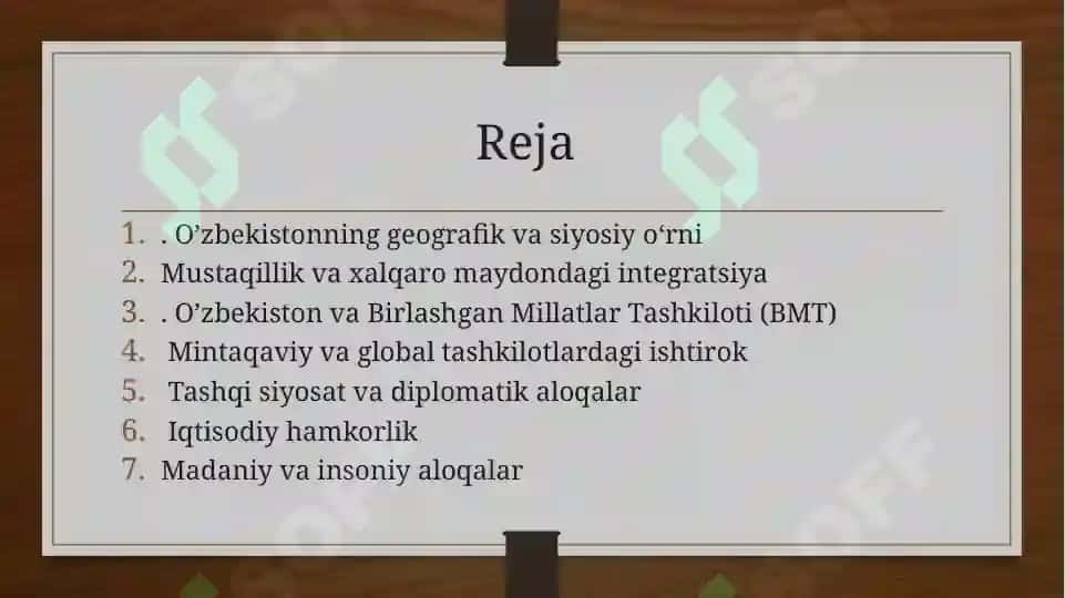 O’zbekiston va Jaxon hamjamiyati 2