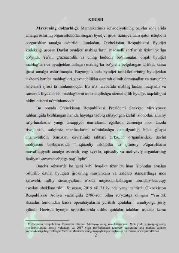 BYUDJET TASHKILOTLARIDA KASSA VA KASSA OPERATSIYALARI 2