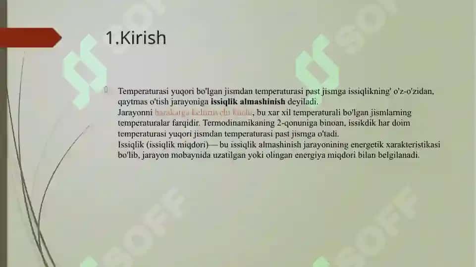 Konvektiv issiqlik almashinish jarayonlari 3