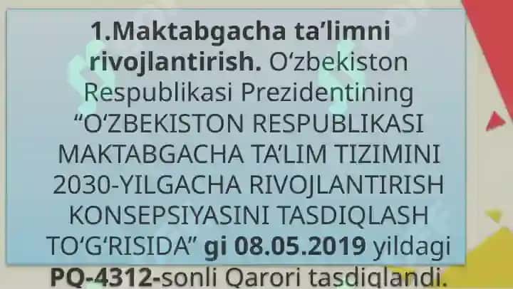 MAKTABGACHA TA’LIM TASHKILOTIDA TA’LIM – TARBIYA ISHLARI 2
