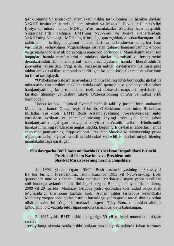 O‘ZBEKISTON VA JAHON HAMJAMIYATI 3