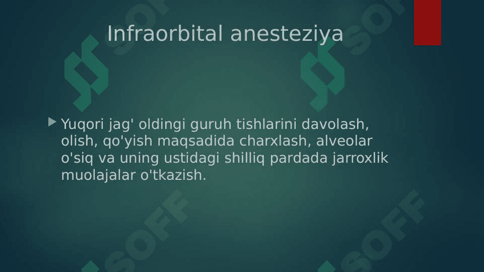 O'tkazuvchan og'riqsizlantirish 5