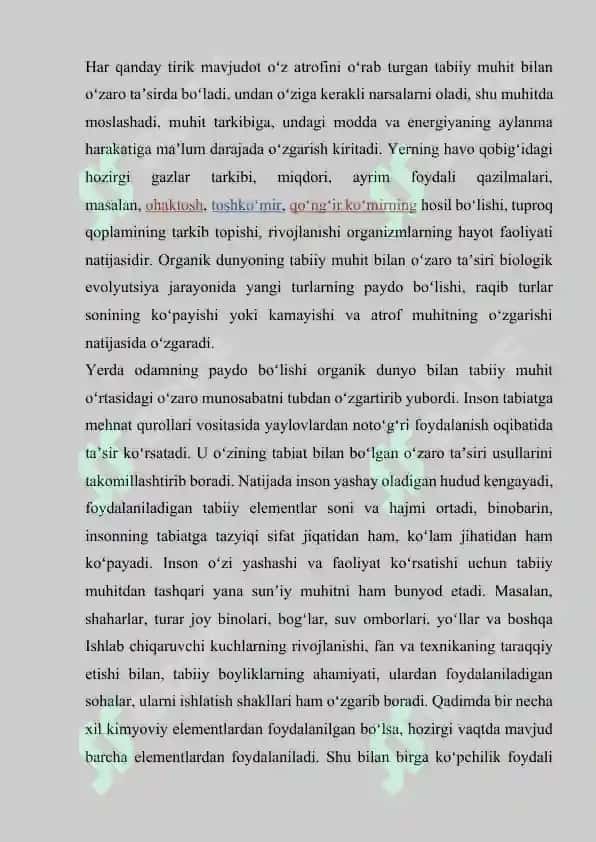 O`zbekiston Respublikasi tabiatni asrashga doir qonunlarni o`rganish tahlil qilish.docx 3