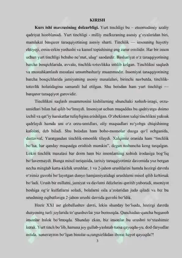 Yurt tinchligi – etnomadaniy azaliy qadriyat 3