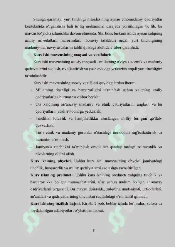 Yurt tinchligi – etnomadaniy azaliy qadriyat 5