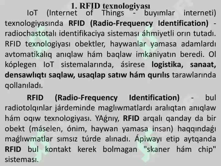 RFId radiochastotali identifikatsiya 3