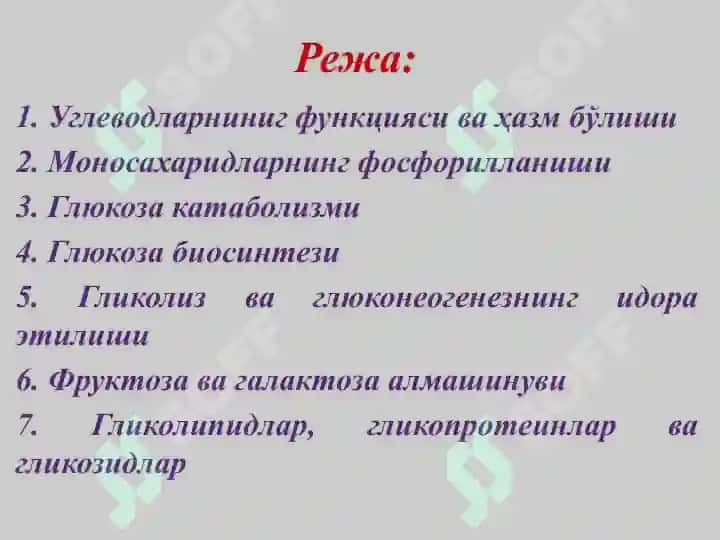 Uglevodlar almashinuvi 2