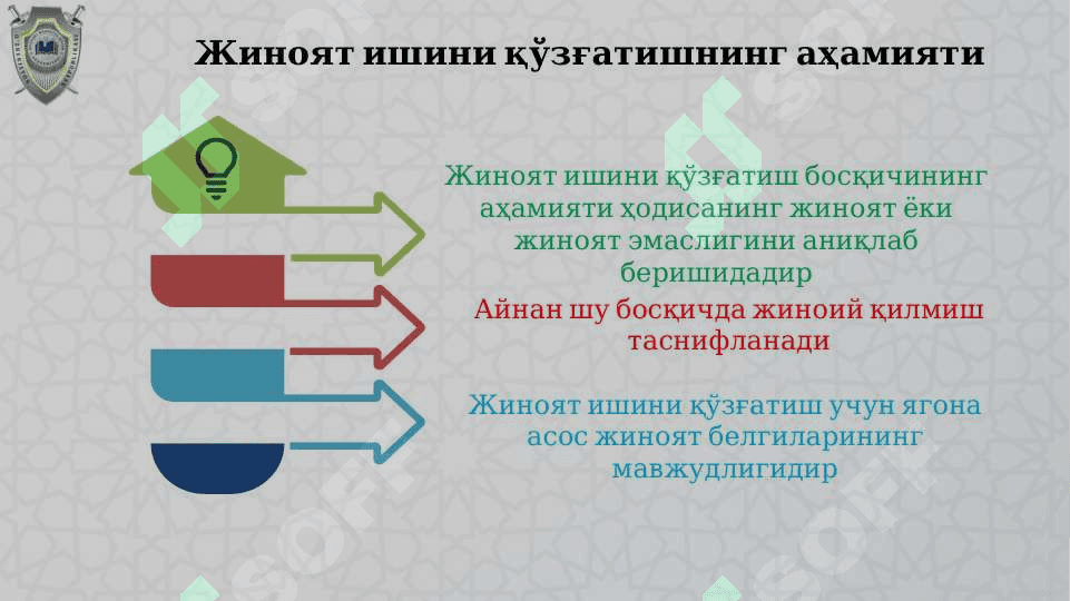 Ишни судга қадар юритиш жиноят ишни қӯзғатиш 5