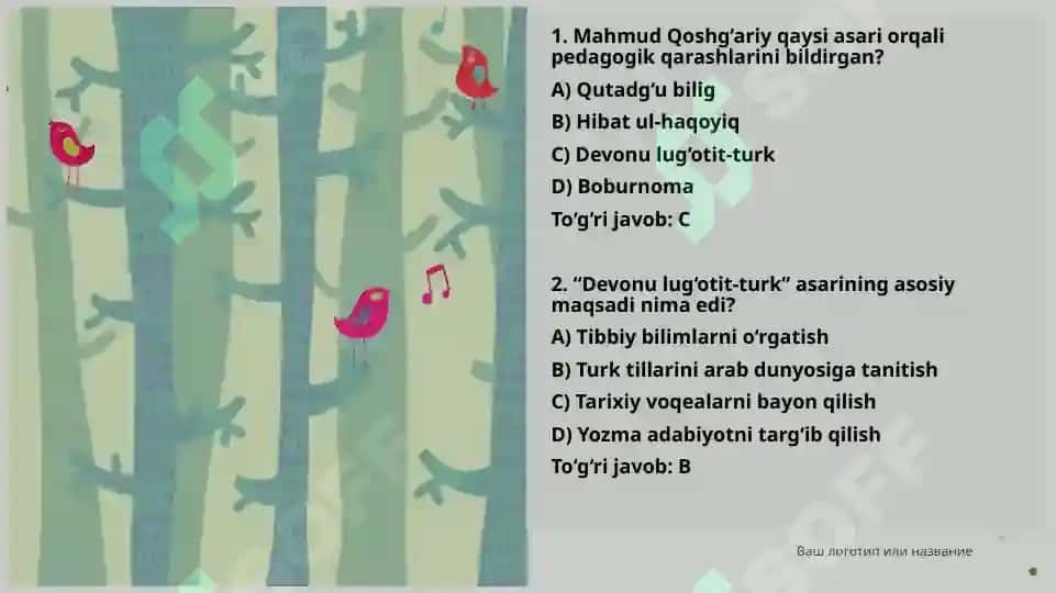 Mahmud Qoshg’ariyning pedagogik qarashlari 2
