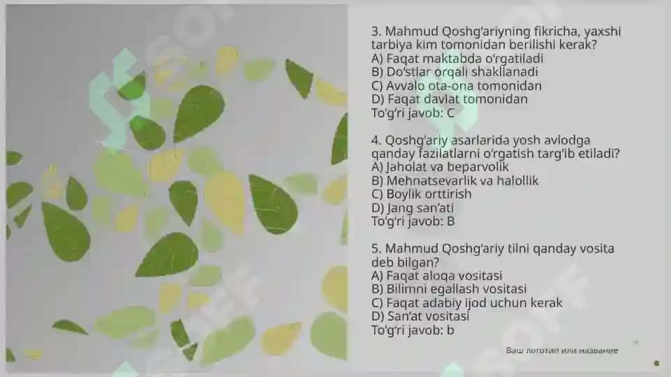 Mahmud Qoshg’ariyning pedagogik qarashlari 3