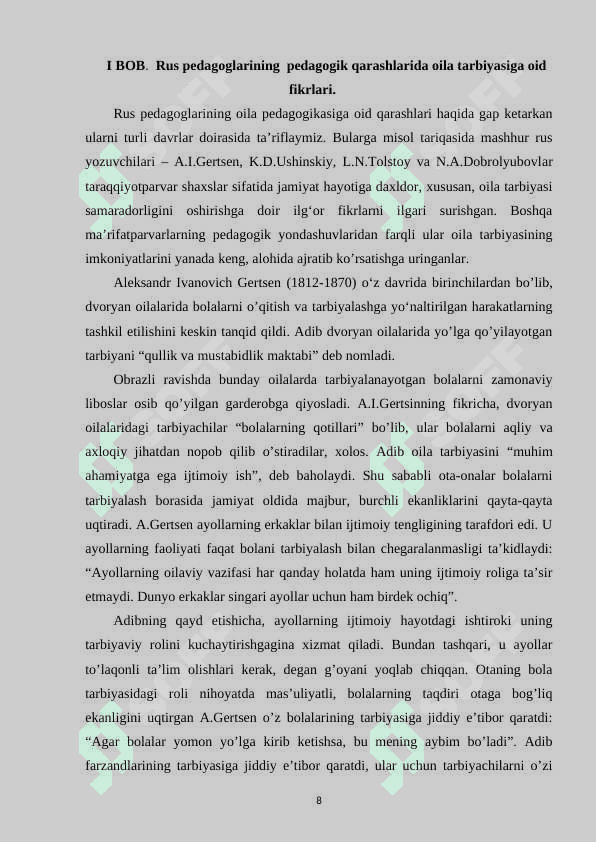 Rus pedagoglarining oila pedagogikasiga oid qarashlari 8
