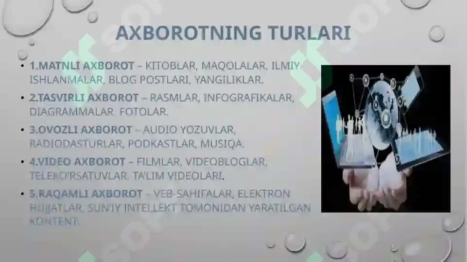 axborot matnlar bilan ishlash va media madaniyati 4