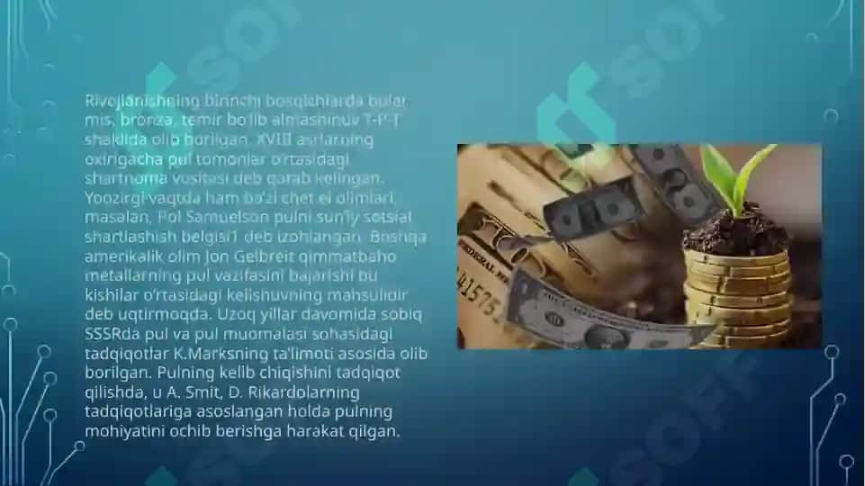 Pulning mohiyati va funksiyalari TAQDIMOT 3
