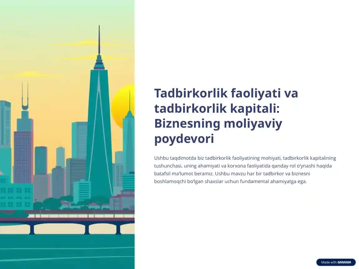 Tadbirkorlik kapitali