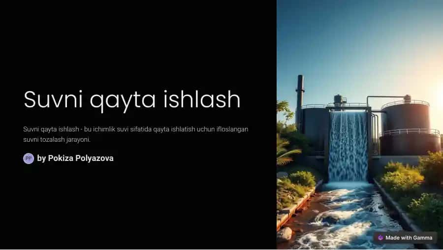 Suvni qayta ishlash