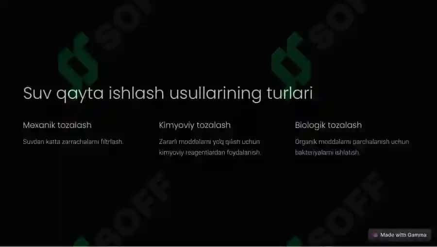 Suvni qayta ishlash 3
