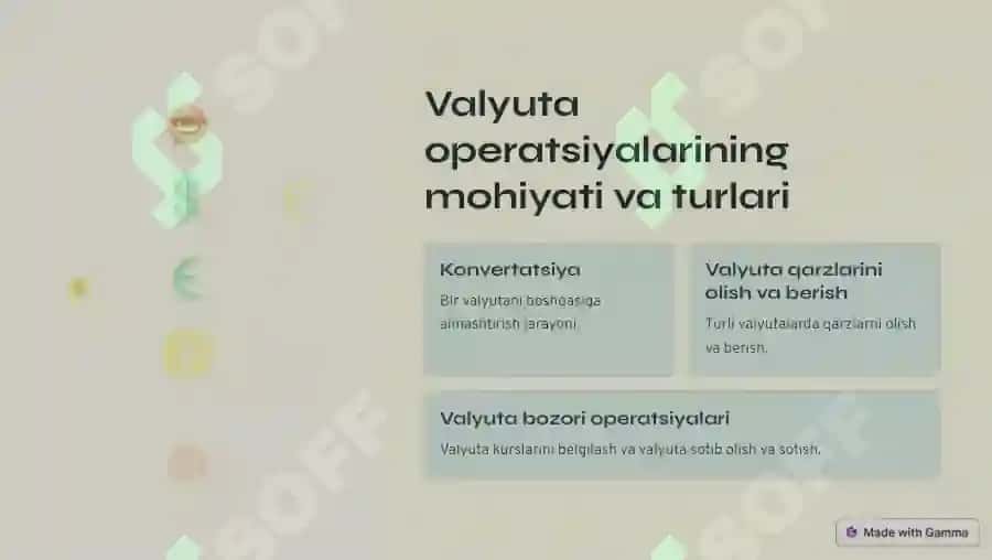 Valyuta operatsiyalari 2