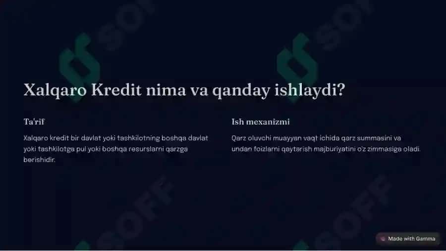 Xalqaro Kreditlar 2