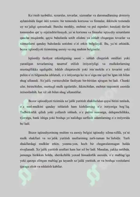 Bozor iqtisodiyoti sharoitida tanlab kuzatishdan foydalanish zarurati 3