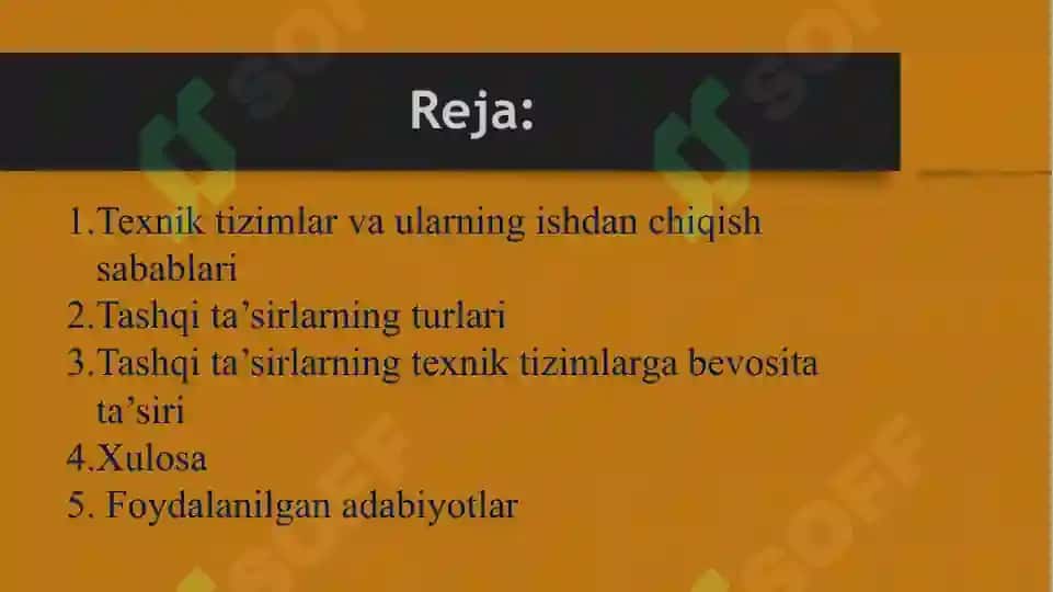 Texnik tizimlarni ishdan chiqishida tashqi ta’sirlarni roli 2
