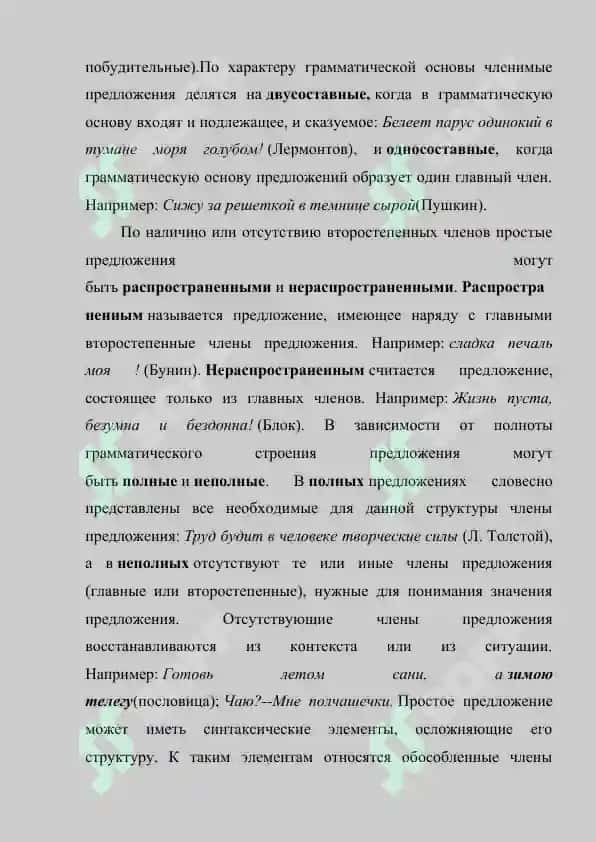 Принципы классификации простых предложений 4