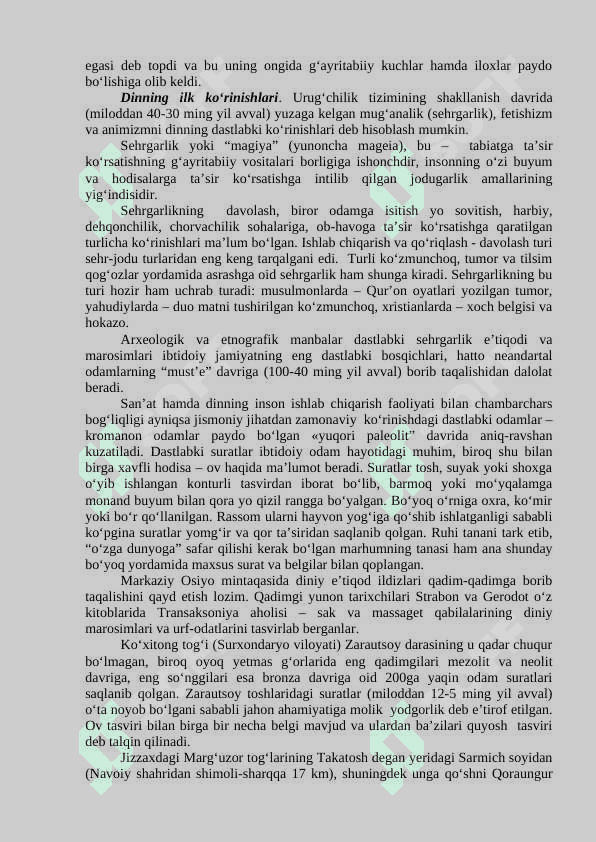 MARKAZIY OSIYO XALQLARI DINLARI VA E’TIQODLARI 2