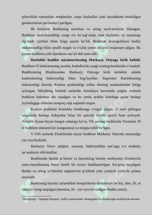 MARKAZIY OSIYO XALQLARI DINLARI(BUDDIZM VA XRISTIANLIK) 3