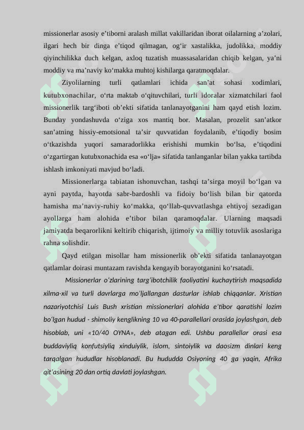 MISSIONERLIK VA PROZELITIZM: TARIX VA BUGUN 3