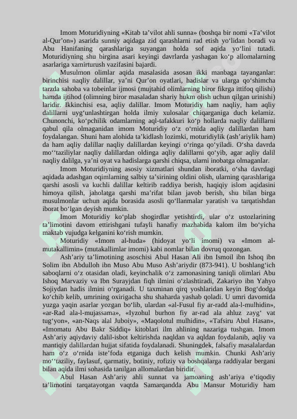 ISLOM TA’LIMOTI ASOSLARI 4