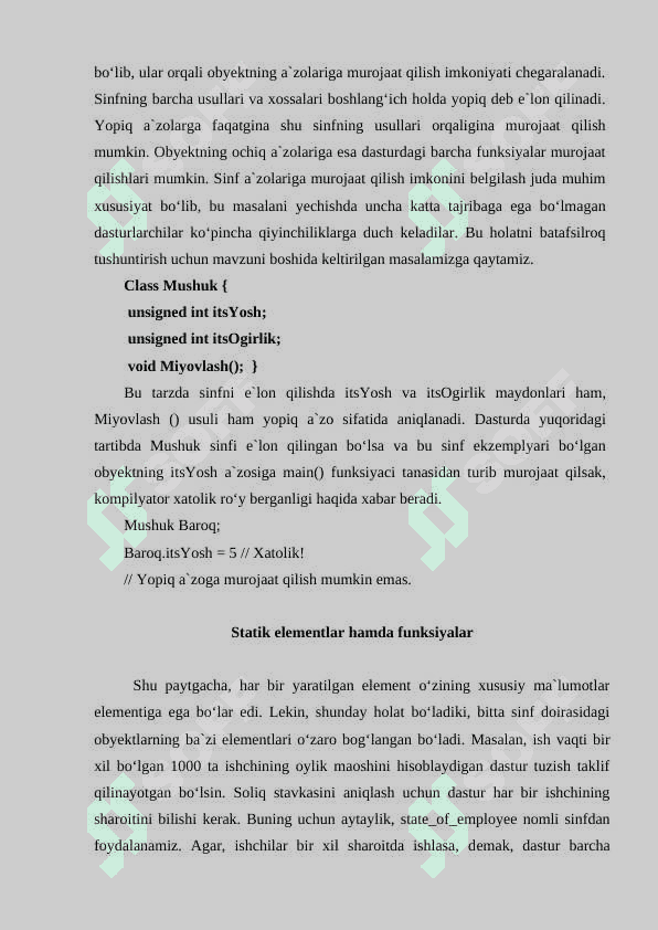 SINF XUSUSIYATI VA VORISLIK 3