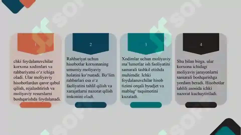 Moliyaviy hisobdan foydalanuvchilar slayd 5