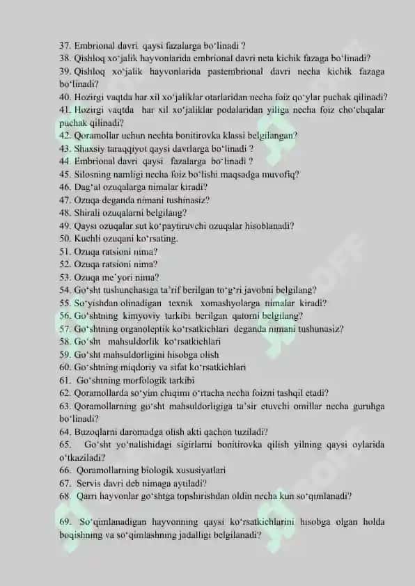 Qishloq xo‘jalik hayvonlarida embrional va postembrional davrlari 2