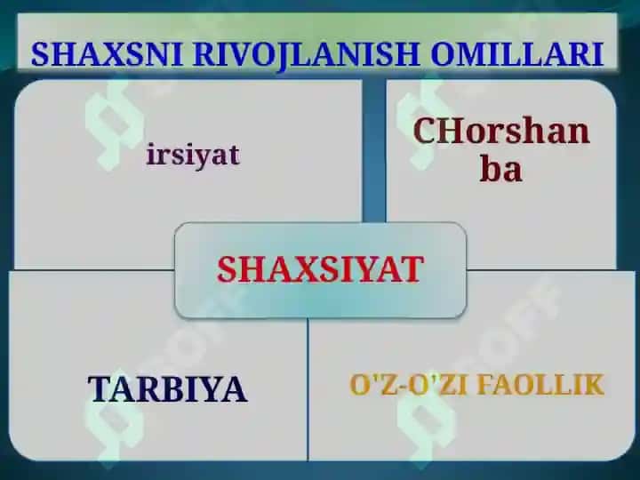 SHAXSNI RIVOJLANISH OMILLARI 3