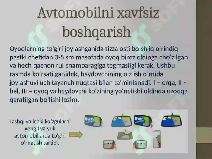 Mavzu: Avtomobilni boshqarish texnikasi 4