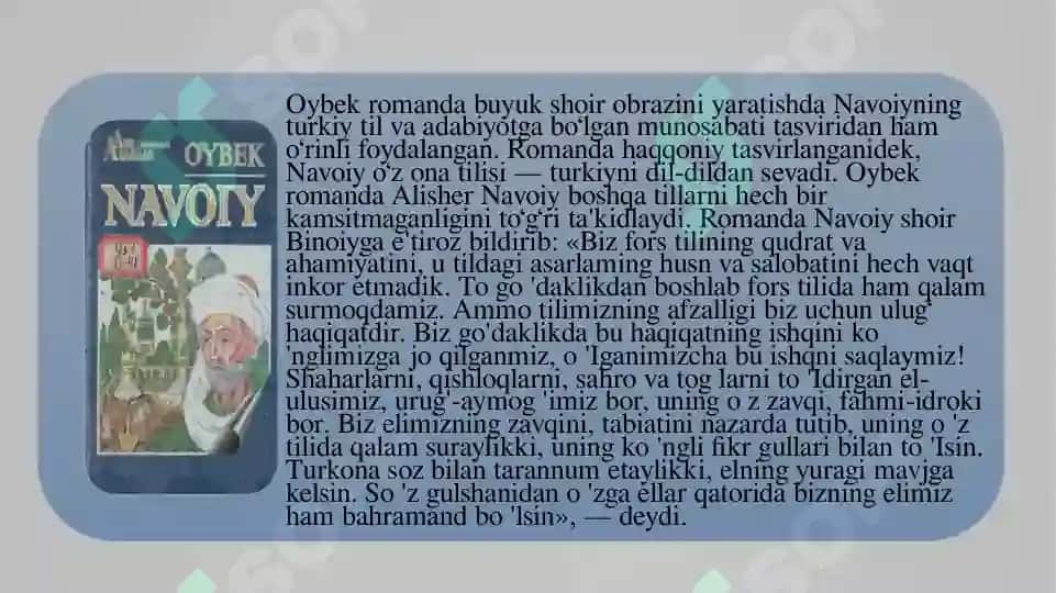 OYBEKNING NAVOIY ROMANI 8