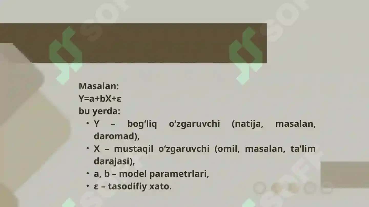 Ekonometrik modellarni tuzish 4