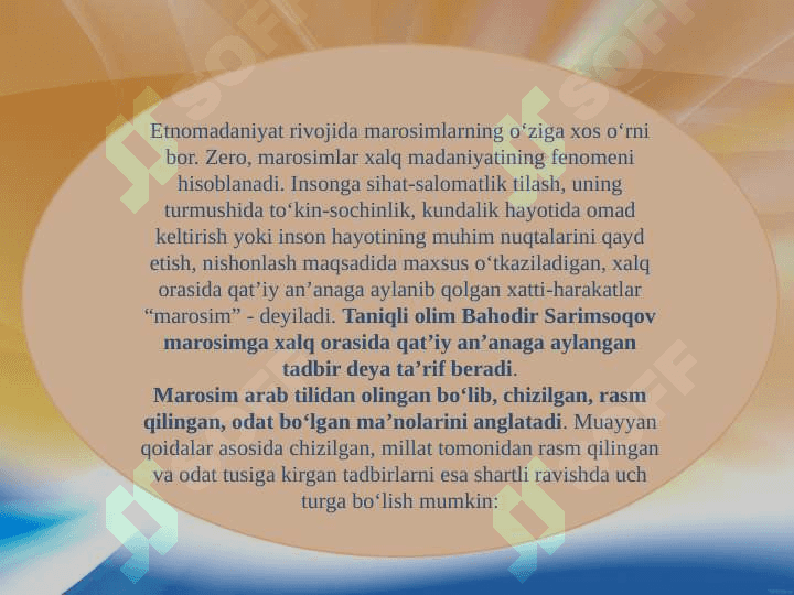 AN’ANAVIY OILA - TURMUSH MAROSIMLARI-XALQ MADANIYATINING FENOMENI. 3