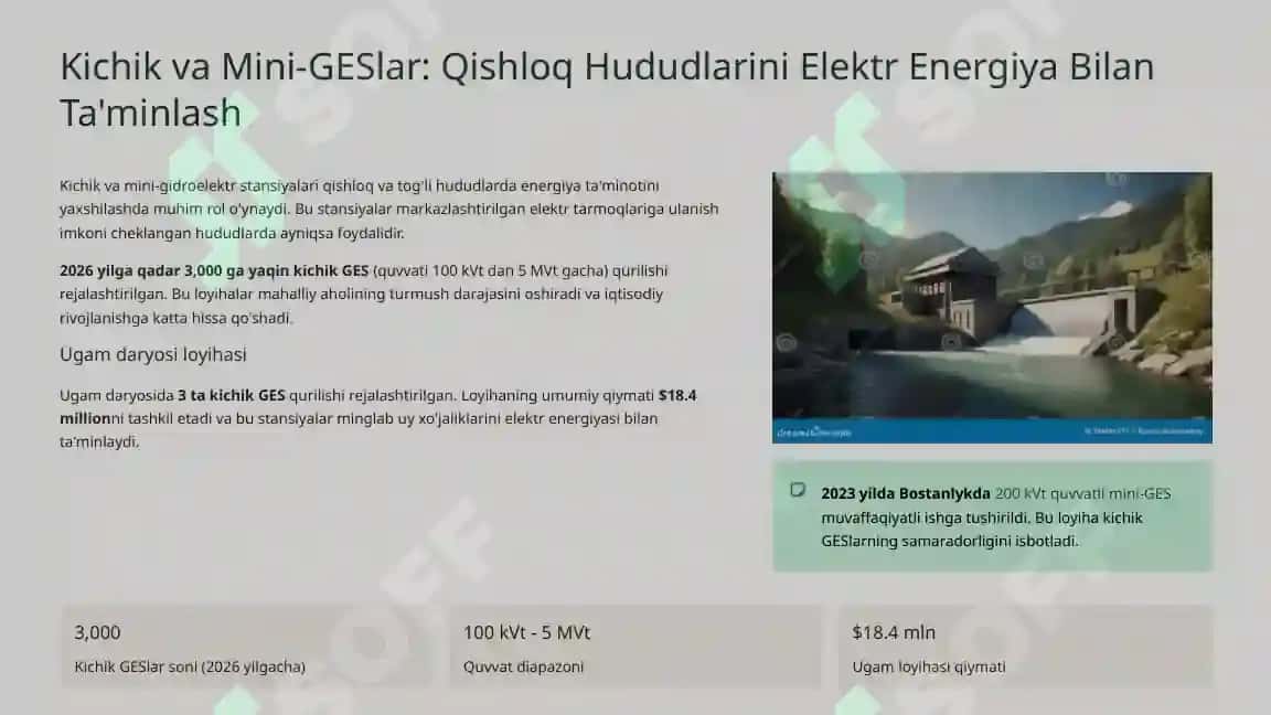 Gidroenergetika: O'zbekiston Energetikasining Toza Kelajagi 4