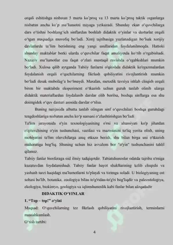 Mavzularga mos didaktik oʻyinlar yozib kelish 3
