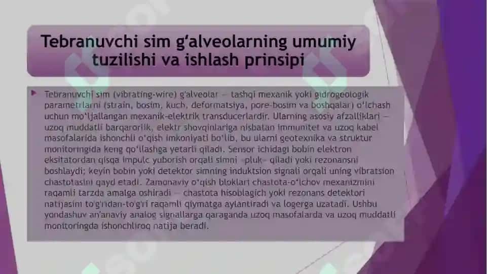 Zamonaviy tebranuvchi sim gʻalveolar 6