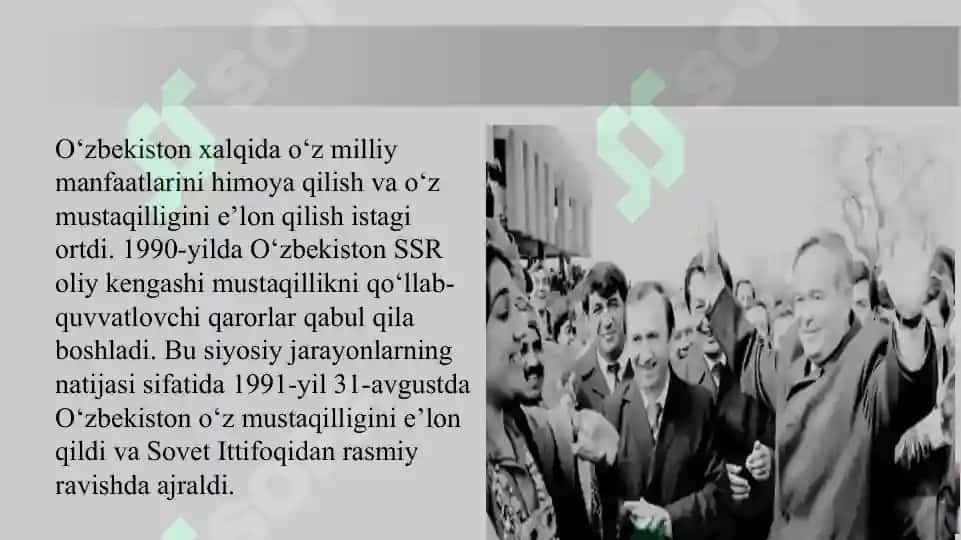 O’zbekiston mustaqilligini qo’lga kiritish tomon yo’l tutishi 4