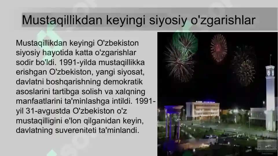 O’zbekiston siyosiy tizimidagi  o’zgarishlar 2