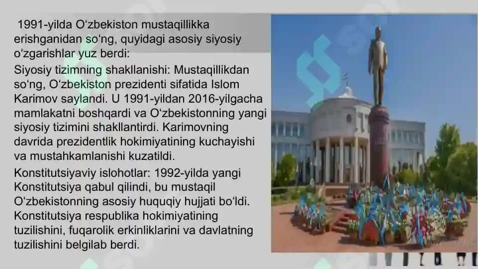O’zbekiston siyosiy tizimidagi  o’zgarishlar 3