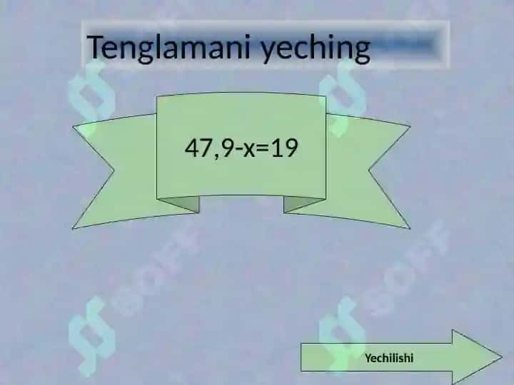 O’nli Kasrlarni qo’shish va ayirish mavzusi 6