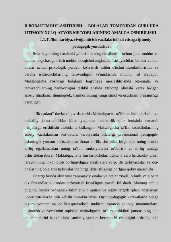 Pedagogning bolalarning ijtimoiylashuvidagi roli 5