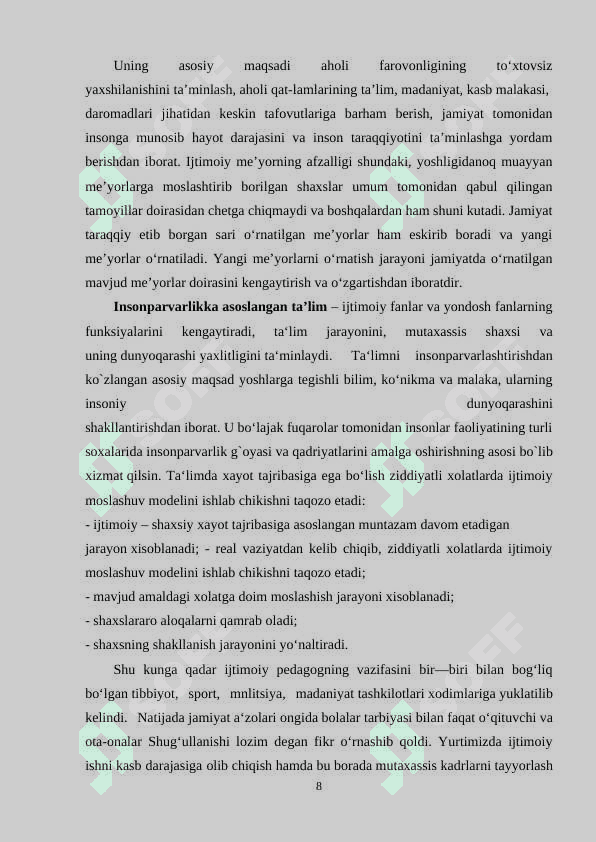 Pedagogning bolalarning ijtimoiylashuvidagi roli 8