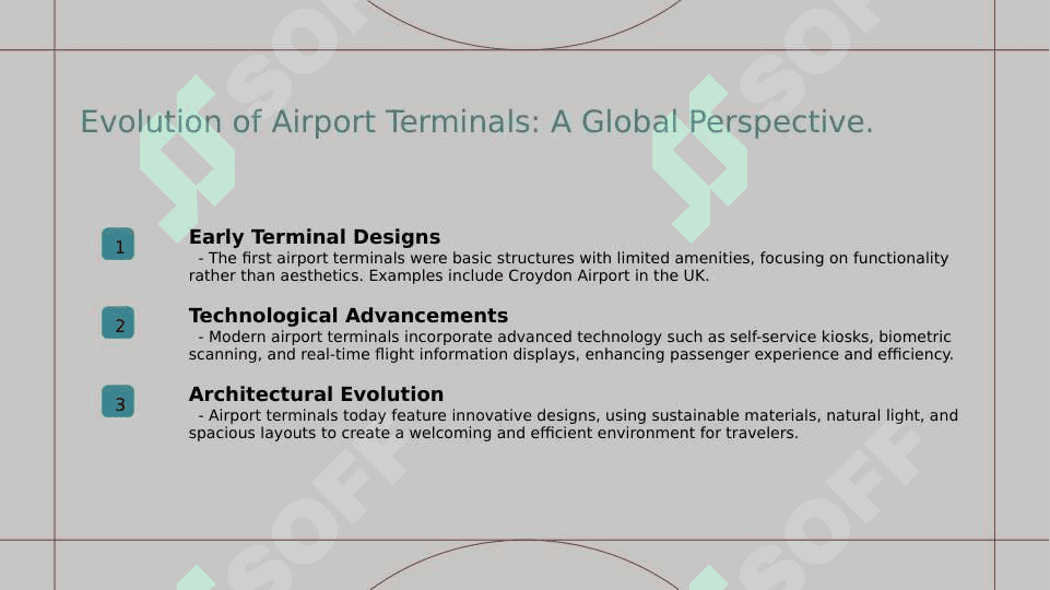 Developments in architecture. Airports around the World. Green skyscrapers. Hotels. 3